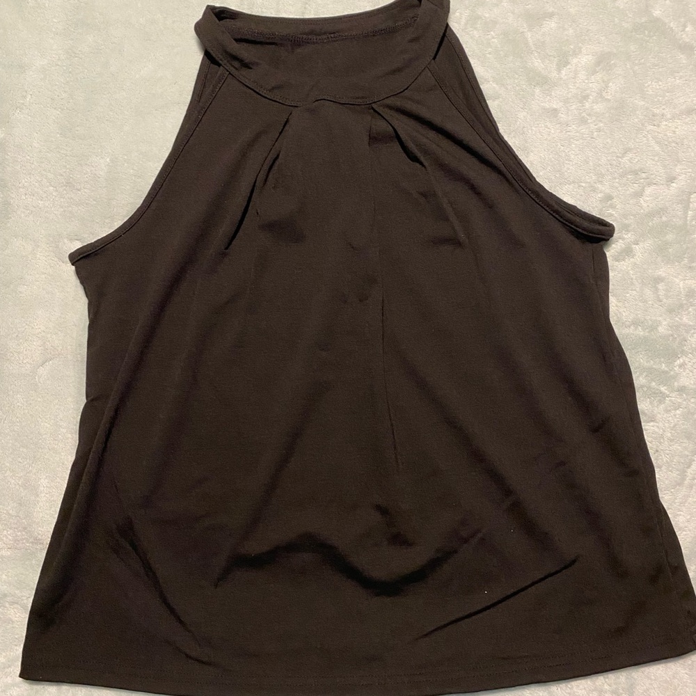 Pink and Gray Pleated Tank Tops with Blouses Style - Picture 9 of 10